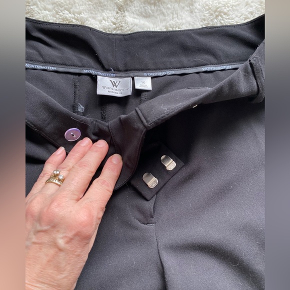 Worthington Black Wide Leg Trousers - Picture 4 of 12